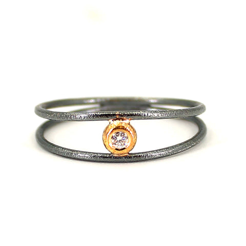 Diamond Two Band Ring