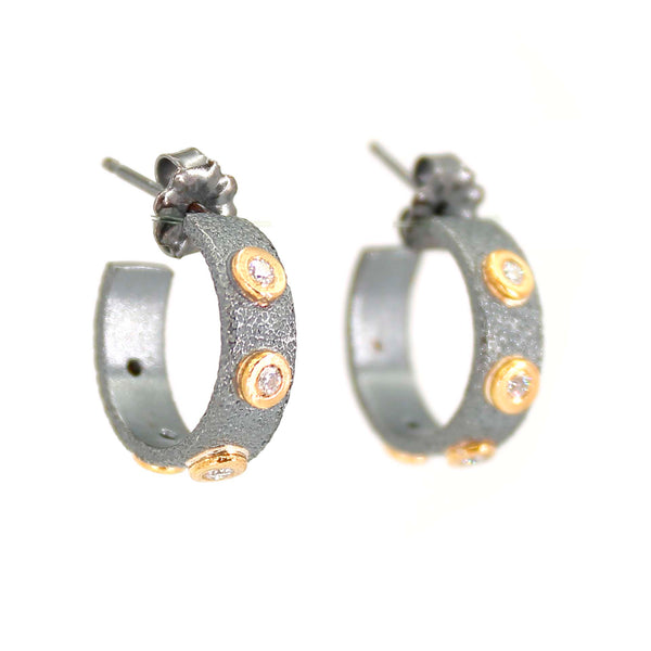 Diamond Dotted Hoop Earrings – Joanna Gollberg