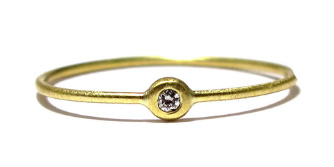 Thin Gold & Diamond Stacking Ring