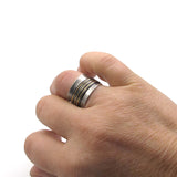 Flared Silver & Gold Spinning Ring
