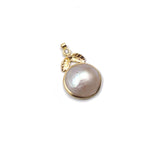 Mabe Pearl Gold Flower Charm & Necklace