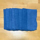 Scalloped Edge Indigo Linen Napkins