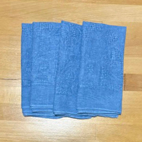 Indigo Belgian Linen Napkins (A)