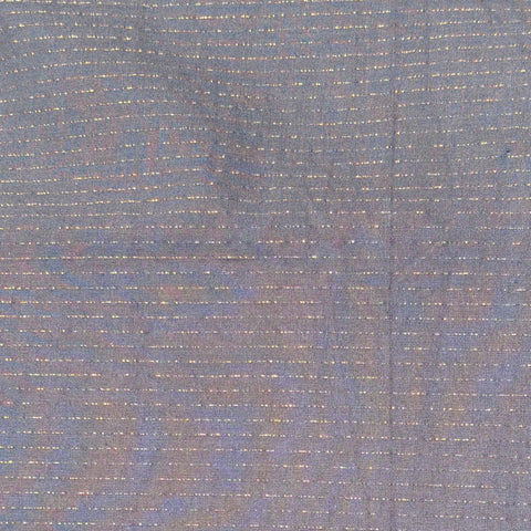 Cotton Fabric Yardage: Gray with Gold Stripe Weave