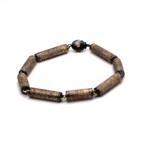Gold Dust Cylinder Bracelet