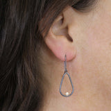 Teardrop dangly Earrings with Diamonds