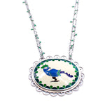 Cloisonne Enamel Peacock Necklace