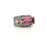 Mirror Cut Pink Tourmaline Ring