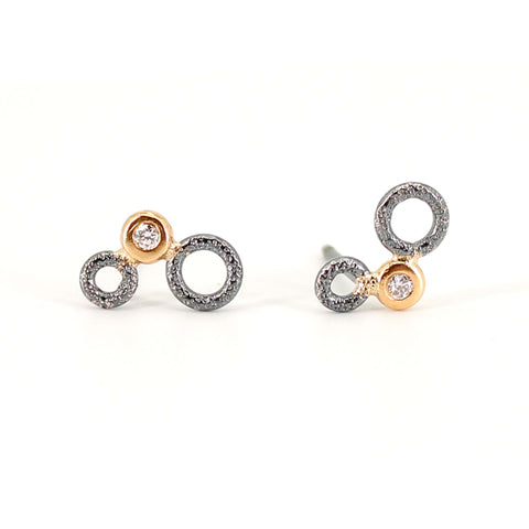 Fun Circle Diamond Studs