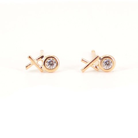 Hugs & Kisses Diamond Stud Earrings