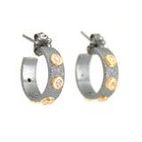 Diamond Dotted Hoop Earrings