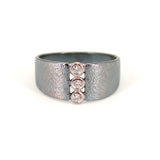 Three Diamonds in Tapered Band Ring