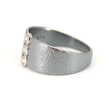 Three Diamonds in Tapered Band Ring