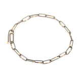 Gold Soldered Silver Link Bracelet