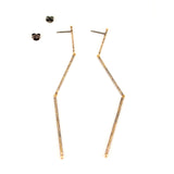 Elegant Gold Dust Line Earrings