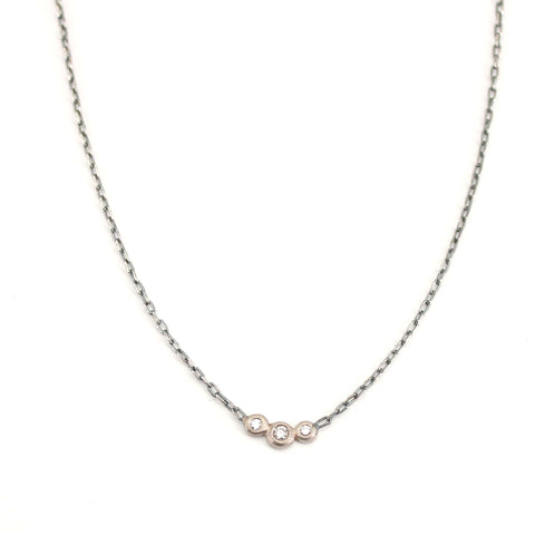 Three Diamond Necklace