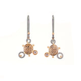 Diamond & Fun Circle Dangly Earrings