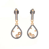 Teardrop Diamond Dangly Earrings