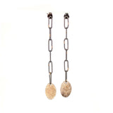 Oval Chain Gold Dust Earrings