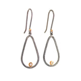 Teardrop dangly Earrings with Diamonds