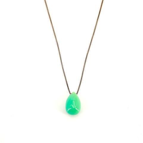 Chrysoprase Drop Necklace