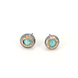 Gold Dust Amazonite Stud Earrings