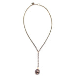 Black Pearl "T" Necklace