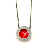 Green Mandala Enamel Necklace