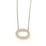 Yellow and Red Flower Enamel Necklace