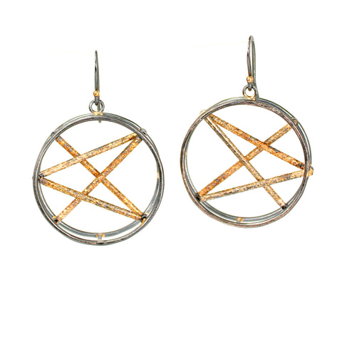 Gold Dust Star Layered Earrings