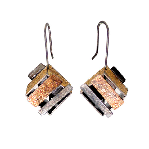 Gold Dust Box Earrings