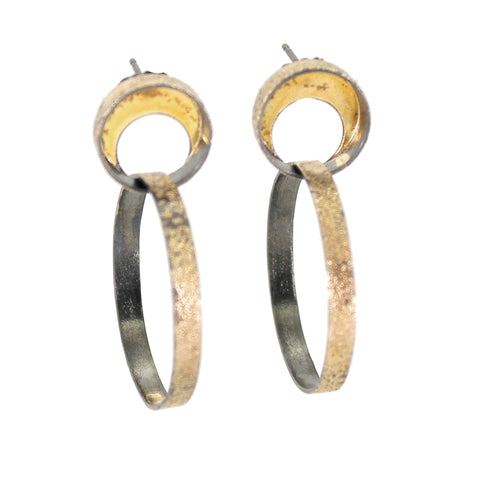Gold Dust Double Hoop Earrings