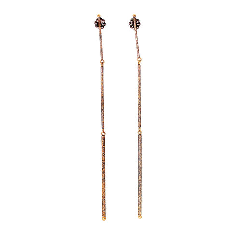 Gold Dust Bar Understated Earrings