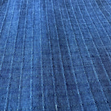 Cotton Handloom Fabric: Blue with Raised Checkered Weave