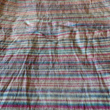 Silk /Cotton Blend Fabric: Muted Striped Pink &amp; Cream Fabric