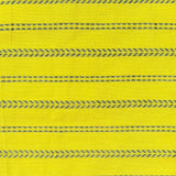 Cotton Handloom Fabric: Golden Yellow with Green Weave