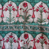 Silk /Cotton Blend Fabric: Moghul Pink Flower Fabric