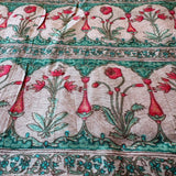 Silk /Cotton Blend Fabric: Moghul Pink Flower Fabric