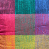 Cotton Handloom Fabric: Large Colorful Madras Checks