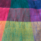 Cotton Handloom Fabric: Large Colorful Madras Checks