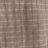 Cotton Handloom Fabric: Beige Checks with Gold & Silver Zari