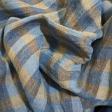 Linen: Blue, Yellow & Gray Checks