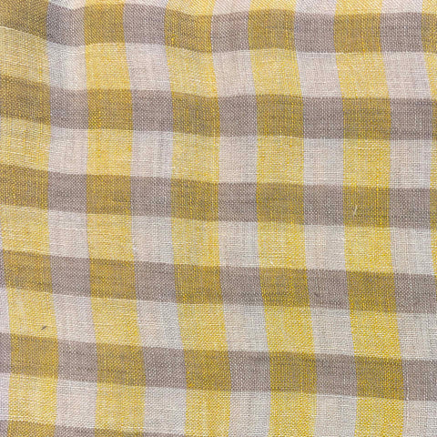Linen: Yellow, Brown & Cream Checks