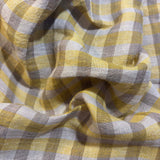 Linen: Yellow, Brown & Cream Checks