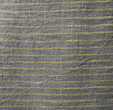 Organic Cotton Gray with Yellow Stripe Yardage Fabric