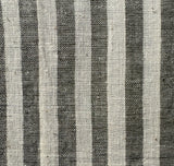 Organic Cotton Gray & White Stripe Yardage Fabric