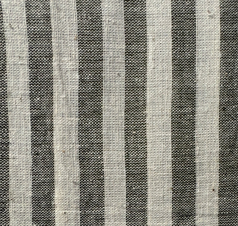 Organic Cotton Gray & White Stripe Yardage Fabric