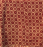 Organic Cotton Red with Medium Butti Yardage Fabric