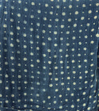 Organic Cotton Indigo with White Polka Dots Yardage Fabric