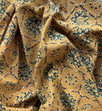Cotton Ajrak Fabric Yellow Yardage